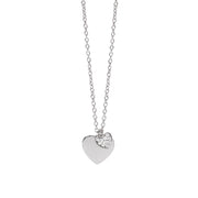 Mabina Girocollo in argento con doppio cuore e zirconi 553506